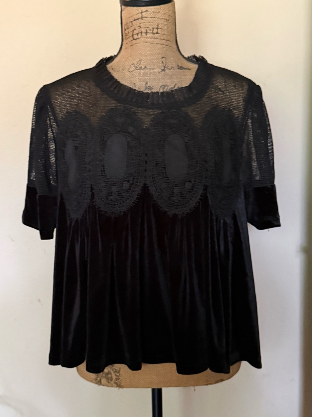 The Iris short-sleeve lace poplin blouse by En Elly (Anthropologie)-New! - Picture 5 of 14